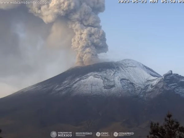 El volcán Popocatepetl